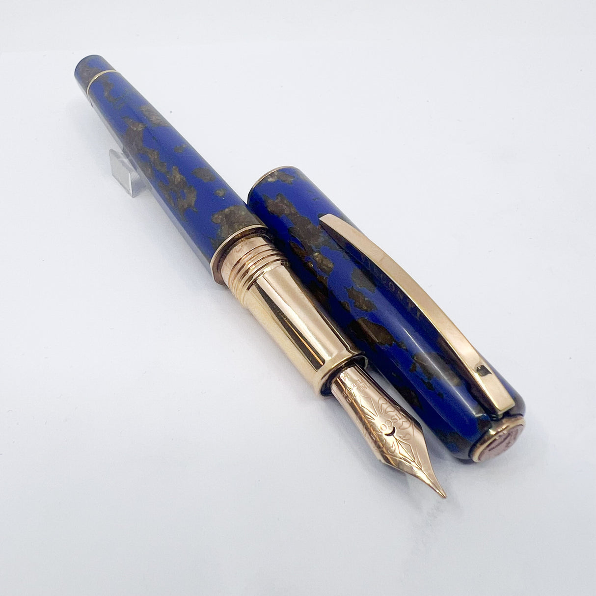 Visconti "Caesar's Firenze" Blue & Gold "Titanic" Celluloid Limited Edition Fountain Pen -  Flexible Medium 18kt Gold Nib