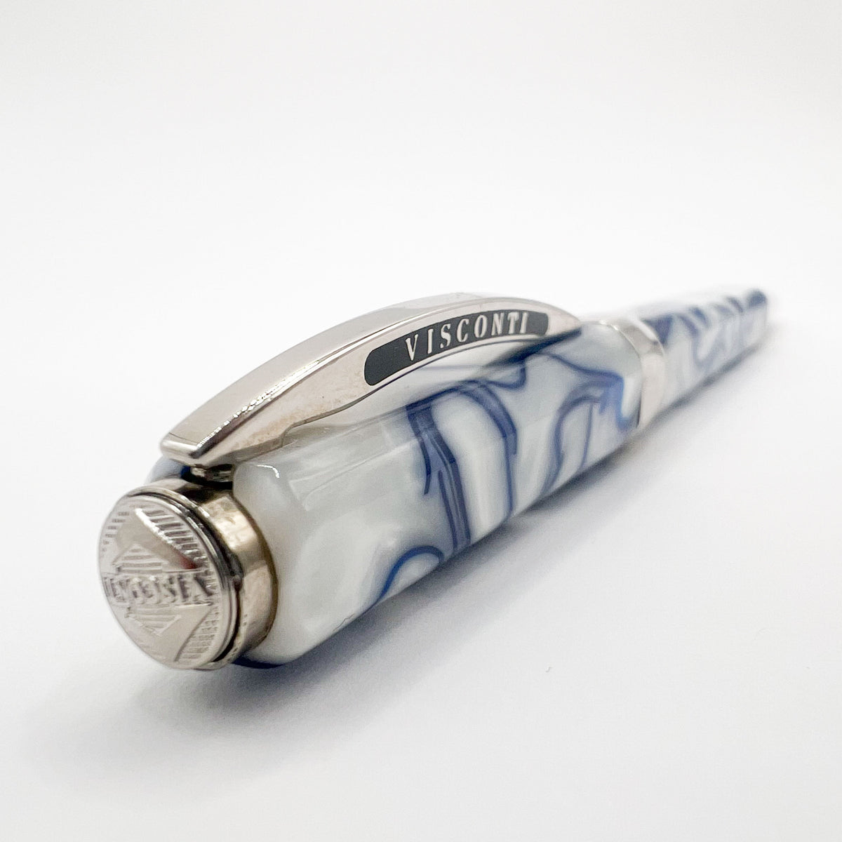 Balpen Type Opera Visconti Opera Nordic Blue & Lustrous White Ballpoint Pen – Fountain ...
