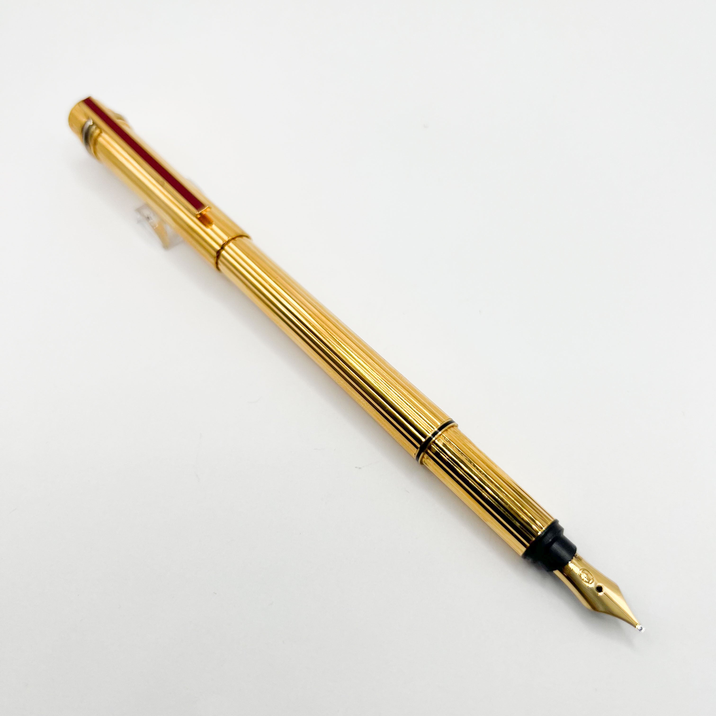 Cartier Gold-Plated Fluted Must de Cartier Fountain Pen - Medium