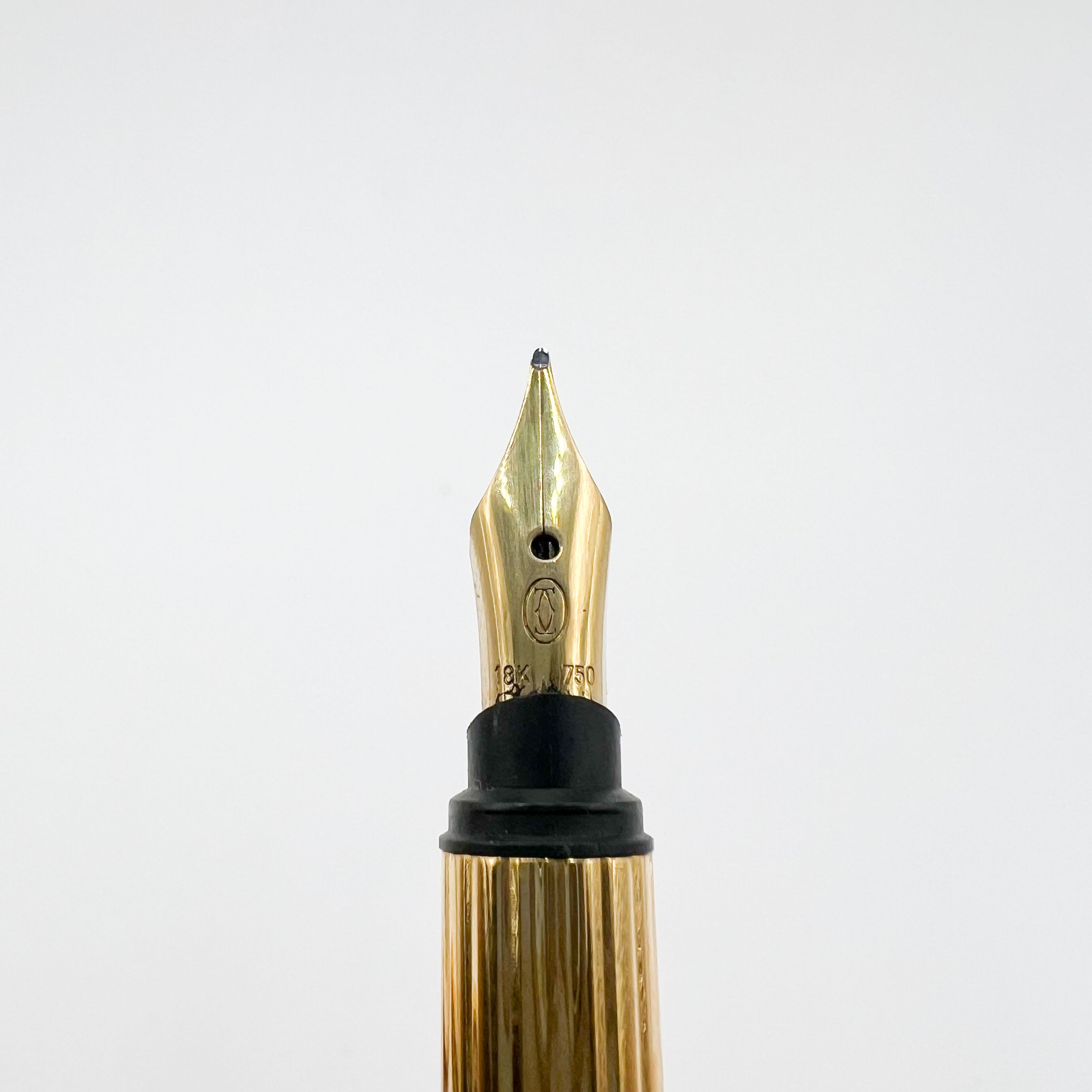 Cartier Gold-Plated Fluted Must de Cartier Fountain Pen - Medium