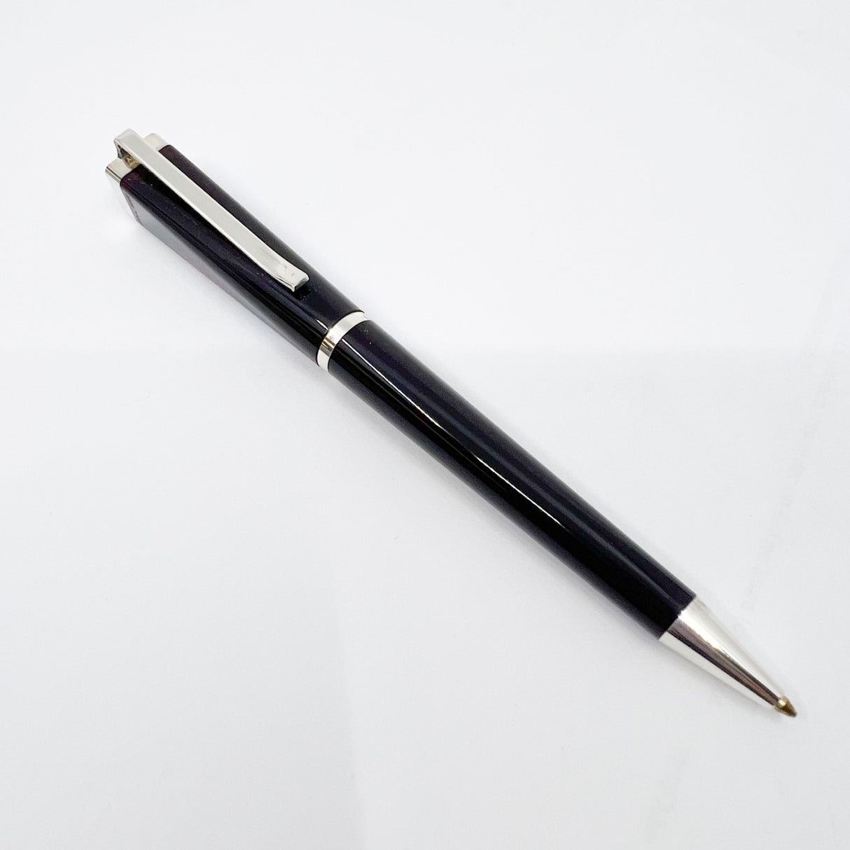 Montblanc Franz Kafka Limited Edition Deep Translucent Burgundy  Ballpoint Pen - Sterling Silver Trim
