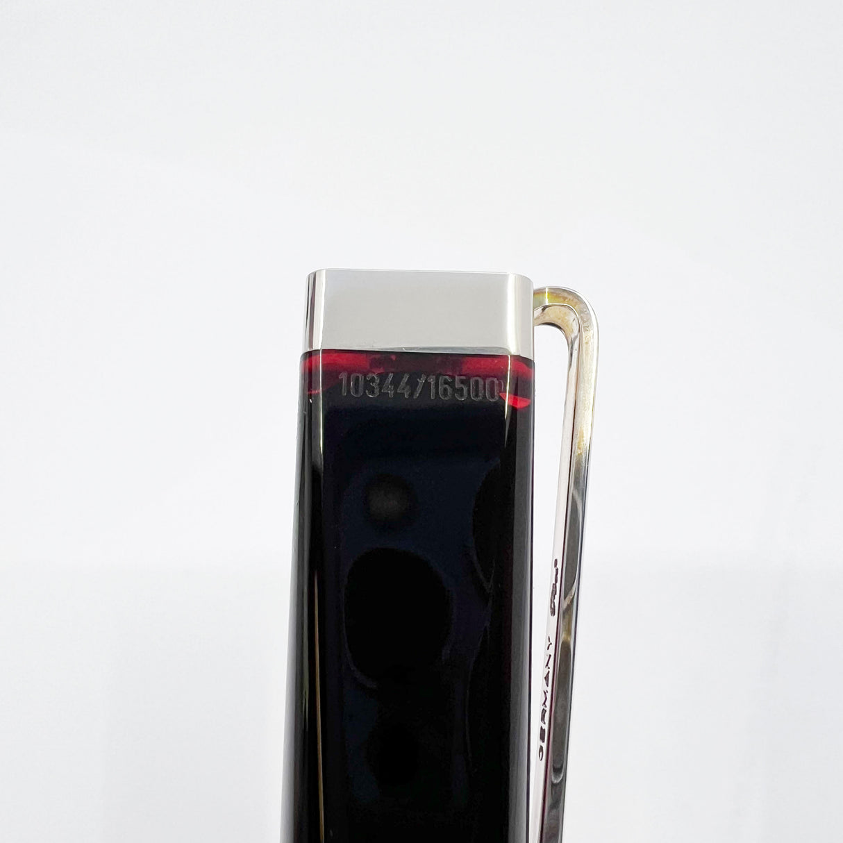 Montblanc Franz Kafka Limited Edition Deep Translucent Burgundy  Ballpoint Pen - Sterling Silver Trim