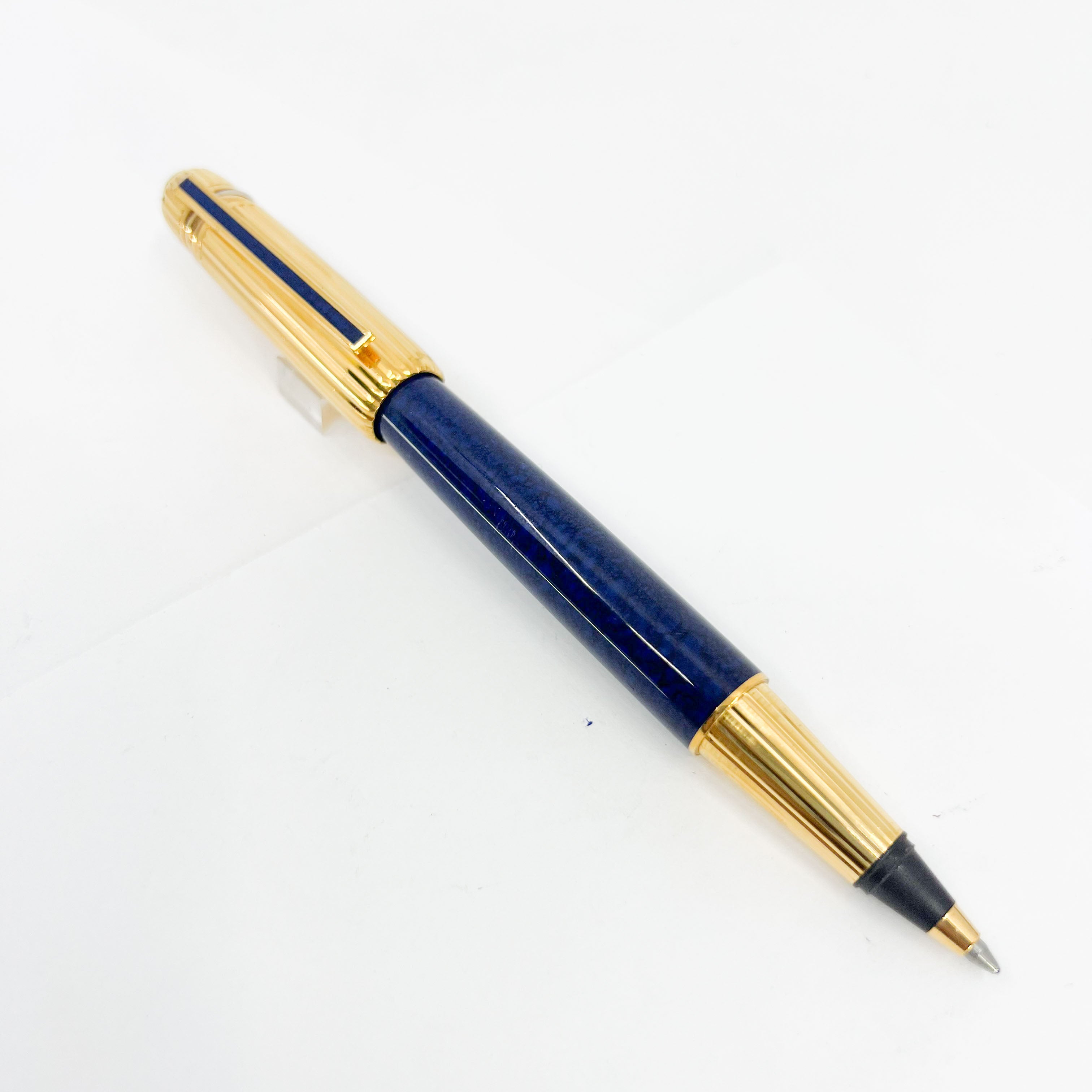 Cartier Pasha Capped Trinity Ballpoint - Blue Marbled Lacquer
