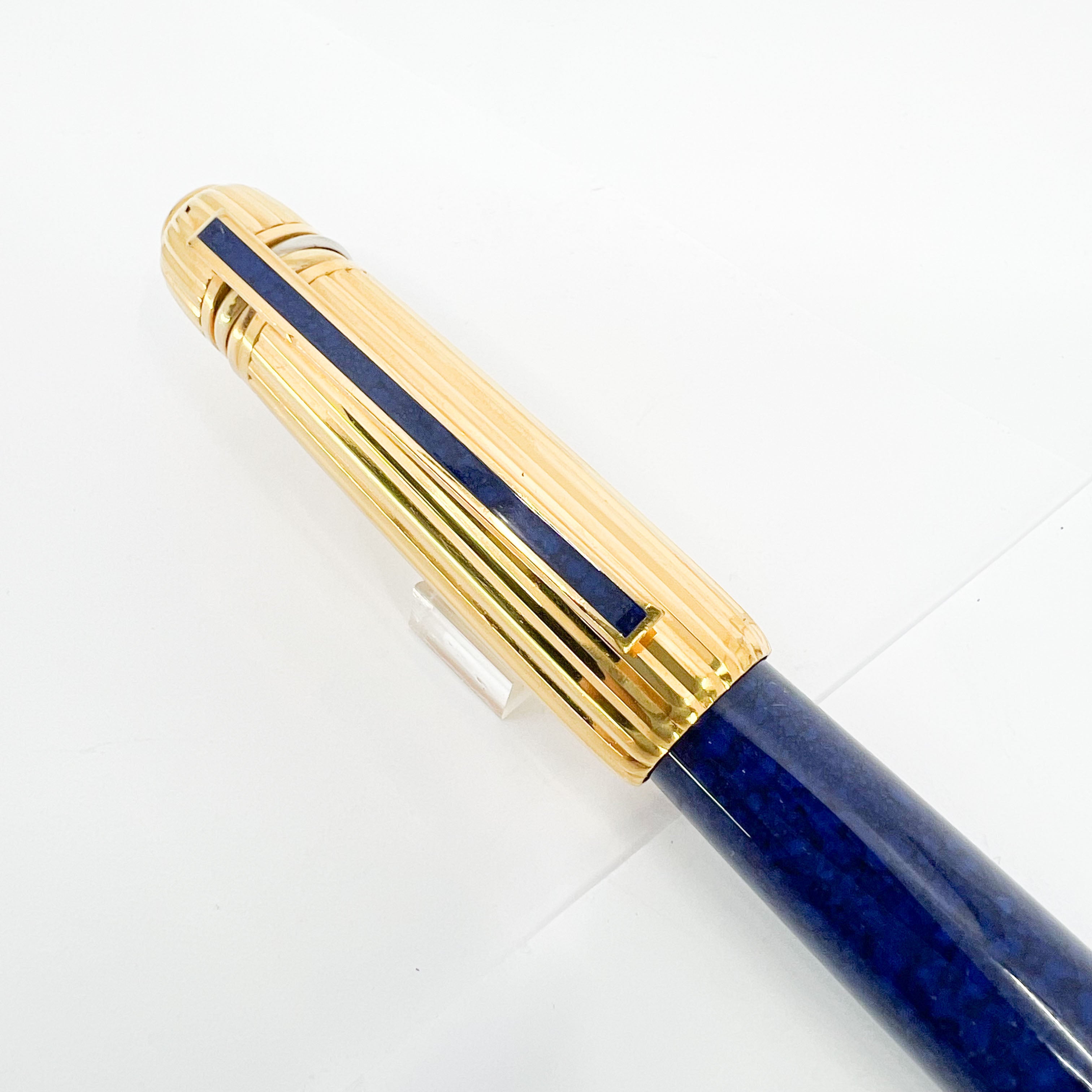 Cartier Pasha Capped Trinity Ballpoint - Blue Marbled Lacquer