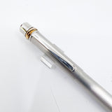 Cartier  Brushed Steel Must de Cartier Fountain Pen/Trinity Bands - Medium 18kt Gold Nib