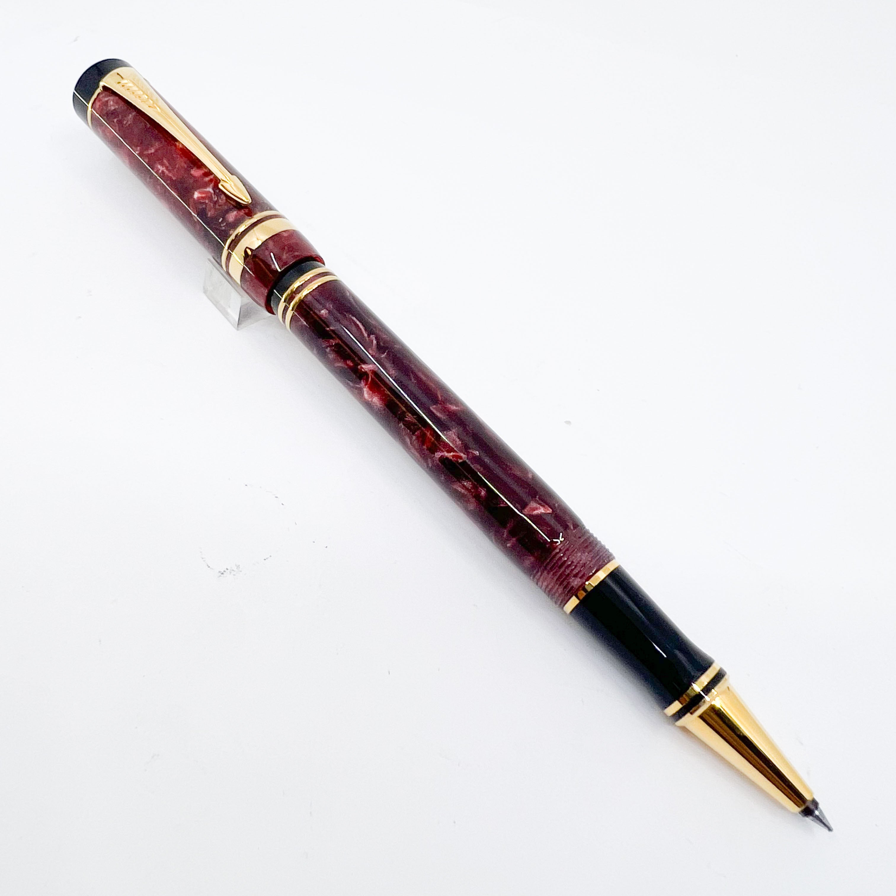 Parker Duofold Marbled Maroon Rollerball (Circa 1991) – Fountain