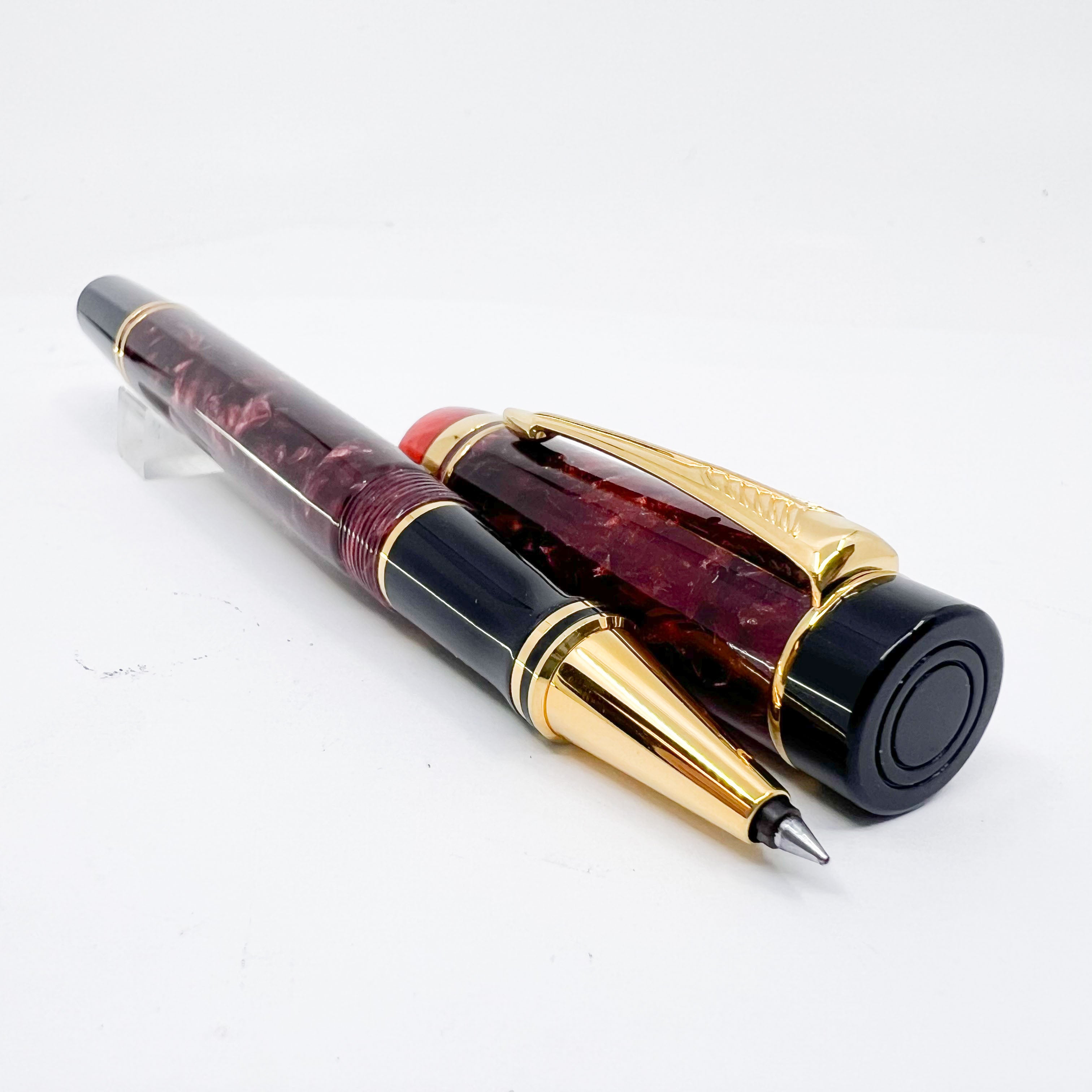 Parker Duofold Marbled Maroon Rollerball (Circa 1991) – Fountain