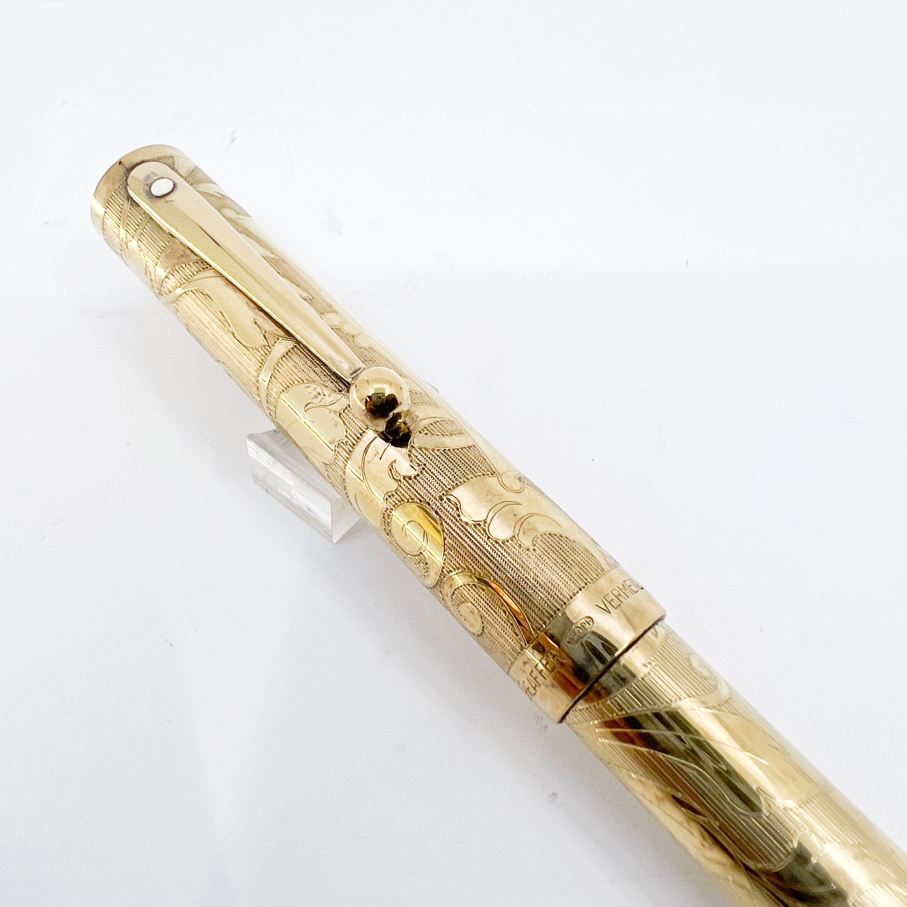 Sheaffer Nostalgia Gold Vermeil Fountain Pen - Medium 18kt Gold