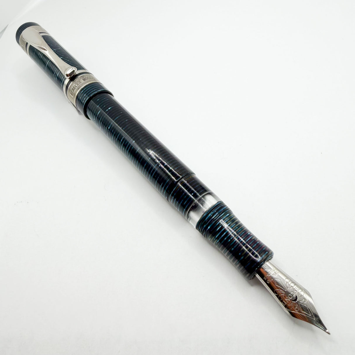 Visconti/Rebecca Moss Visconti Rebecca Moss "New York" Blue (Wall Street) Celluloid Limited Edition Fountain Pen - Visconti Fine 18kt Gold Nib
