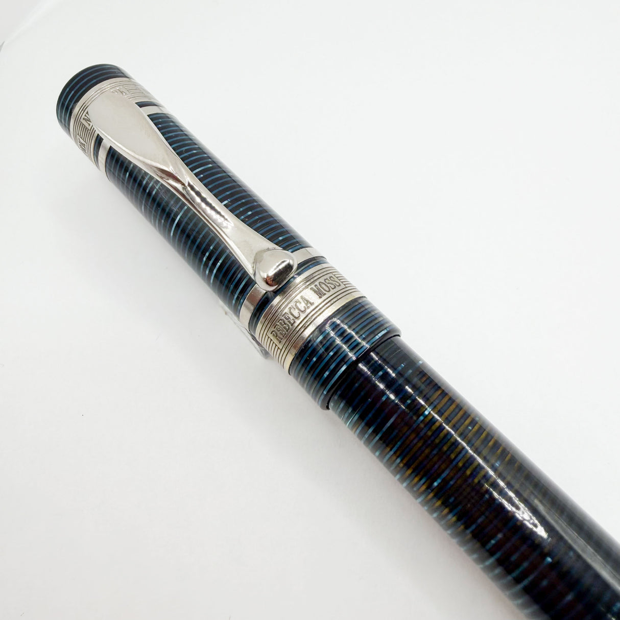 Visconti/Rebecca Moss Visconti Rebecca Moss "New York" Blue (Wall Street) Celluloid Limited Edition Fountain Pen - Visconti Fine 18kt Gold Nib