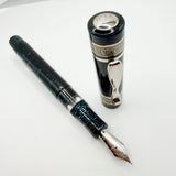 Visconti/Rebecca Moss Visconti Rebecca Moss "New York" Blue (Wall Street) Celluloid Limited Edition Fountain Pen - Visconti Fine 18kt Gold Nib
