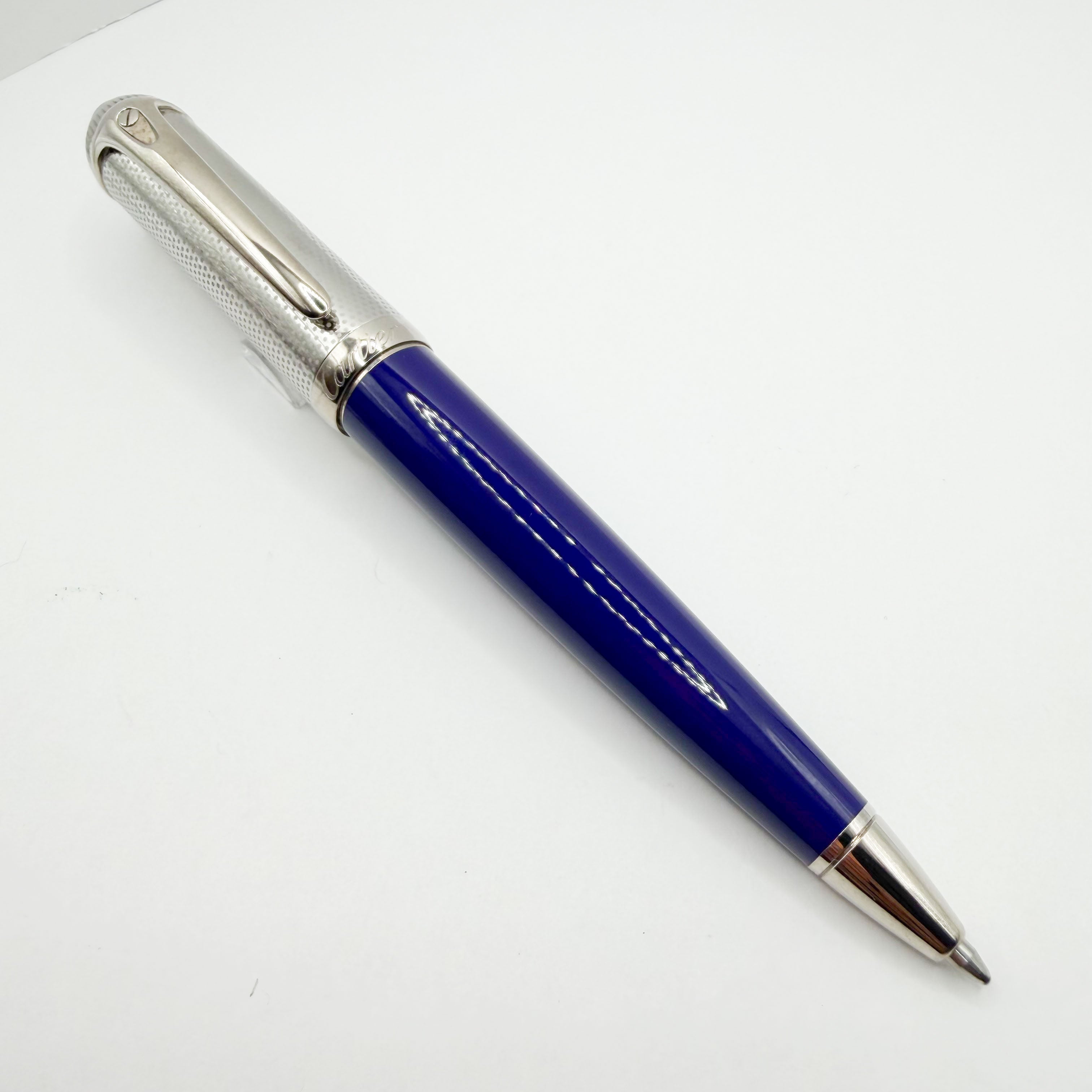 Cartier Electric Blue Roadster with Palladium-Finished Textured