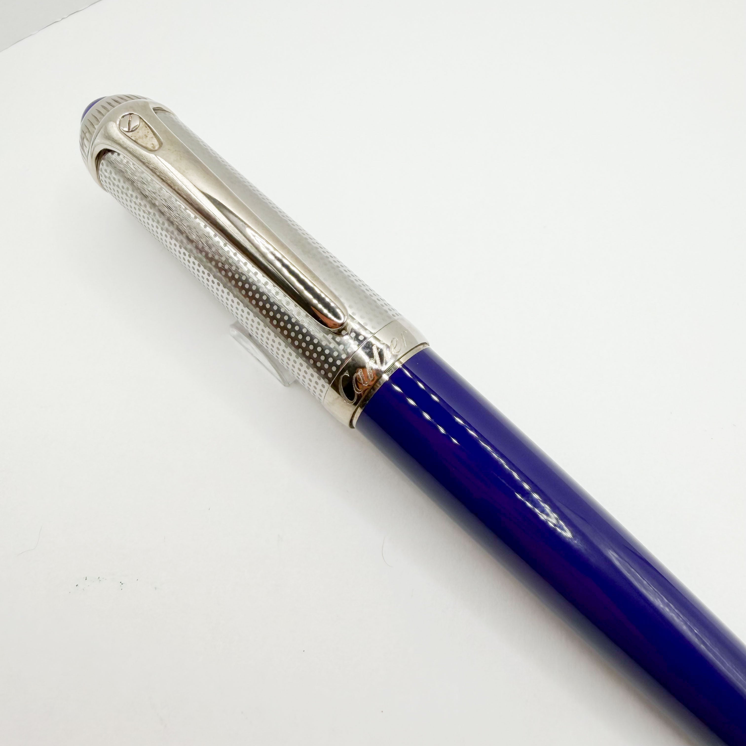 Cartier Electric Blue Roadster with Palladium-Finished Textured