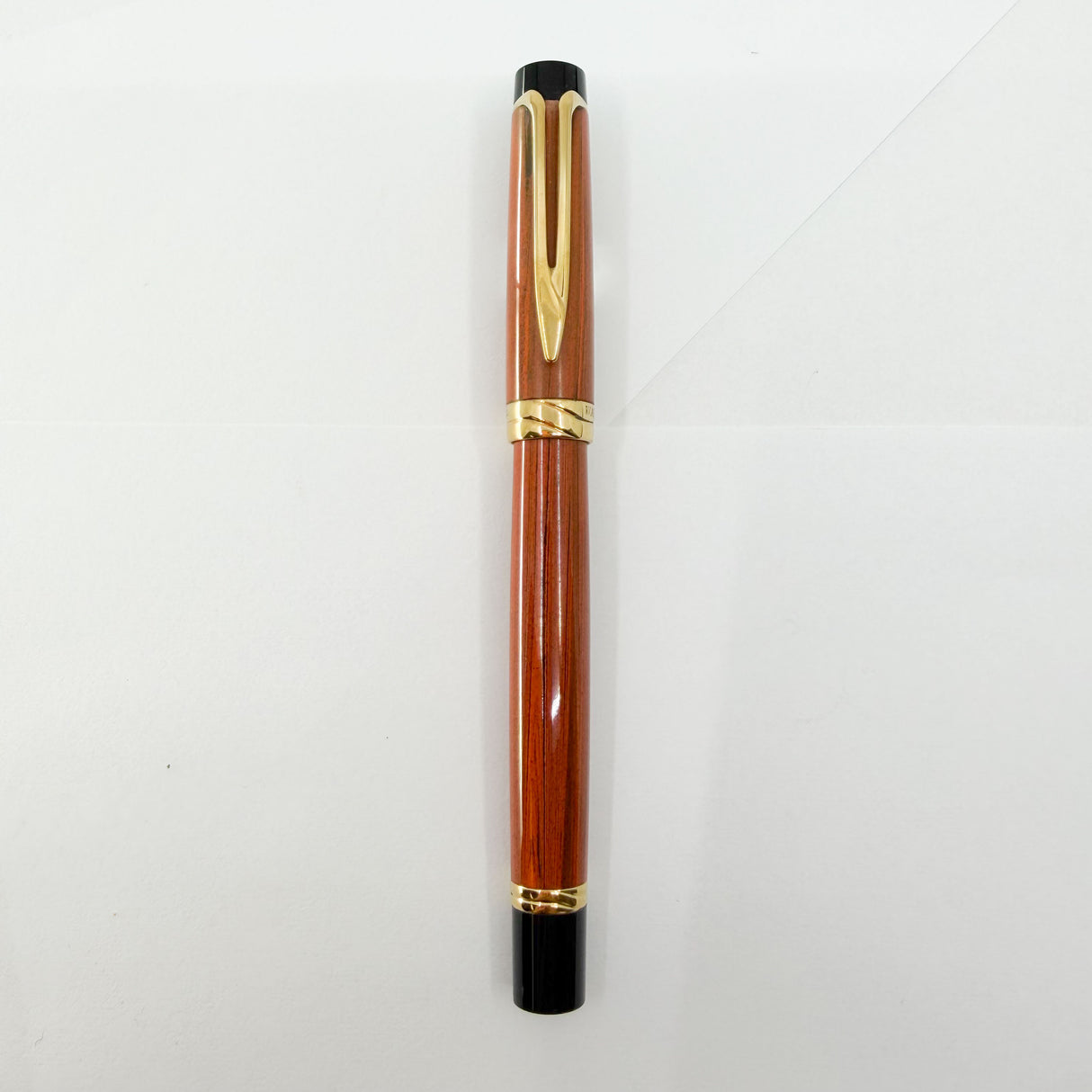 Waterman Liaison Black/Orange Woodgrain Ebonite Fountain Pen -  Medium 18kt Gold Nib