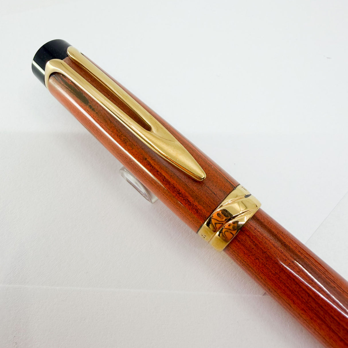 Waterman Liaison Black/Orange Woodgrain Ebonite Fountain Pen -  Medium 18kt Gold Nib