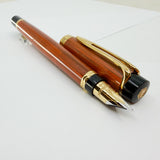 Waterman Liaison Black/Orange Woodgrain Ebonite Fountain Pen -  Medium 18kt Gold Nib