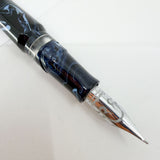 Visconti Opera Marbled Navy & Sky Blue Typhoon Limited Edition Fountain Pen - #911/1000 - Broad Chromium 18 Smarttouch Tubular Nib