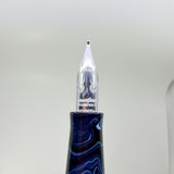 Visconti Opera Marbled Navy & Sky Blue Typhoon Limited Edition Fountain Pen - #911/1000 - Broad Chromium 18 Smarttouch Tubular Nib