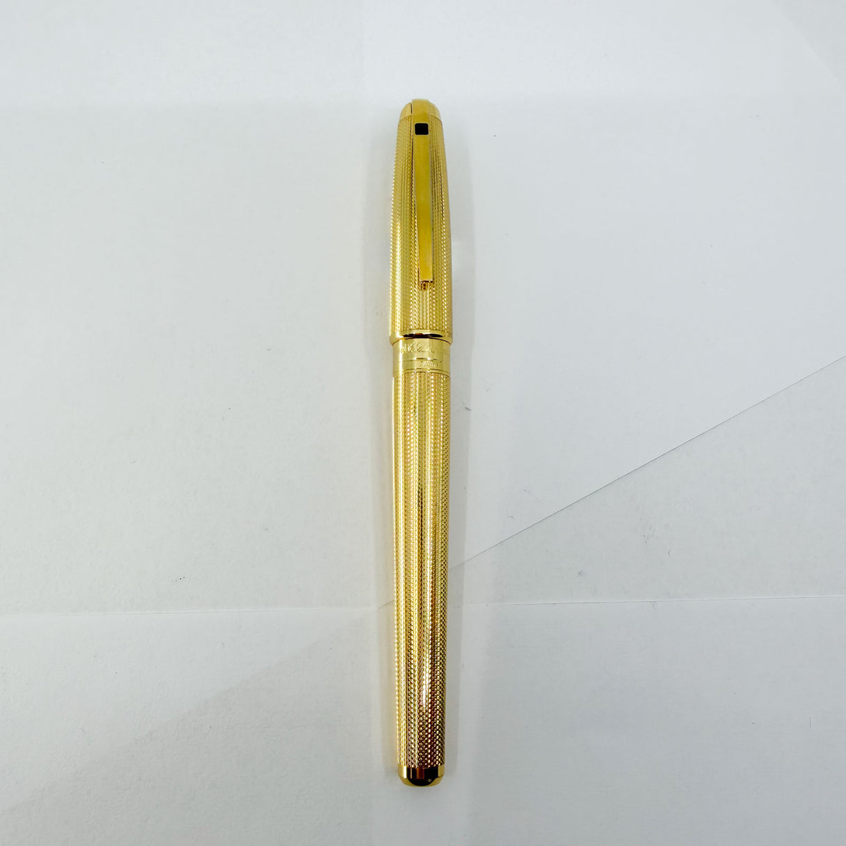 S.T. Dupont Large Orpheo Gold-Plated Barleycorn Rollerball