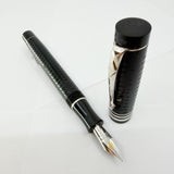 Conway Stewart Duro Heritage Etched Black Limited Edition Fountain Pen  - Fine 18kt Gold Nib