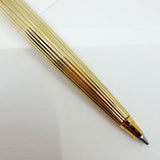 Cristian Dior Ribbed Pattern Gold-Tone Large Ballpoint Pen