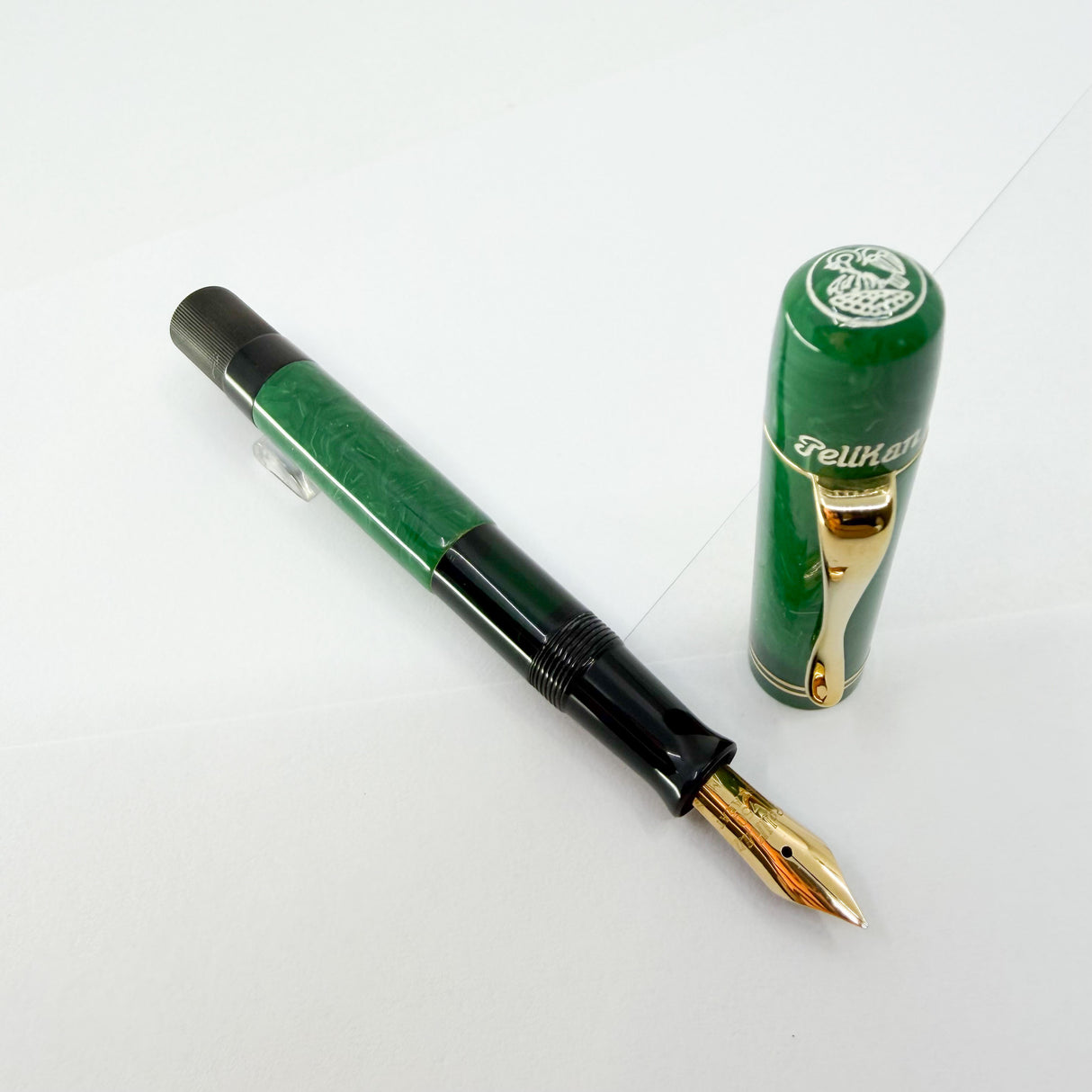Pelikan "1935 Originals of their Time" Green Jade Celluloid Limited Edition Fountain Pen - Medium 18kt Gold Nib