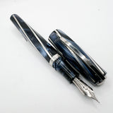 Visconti Divina Elegance Oversize Imperial Blue Fountain Pen  - Fine 18kt Gold Nib