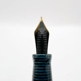 Visconti Manhattan Blue Celluloid Fountain Pen  - Fine 18kt Gold Nib