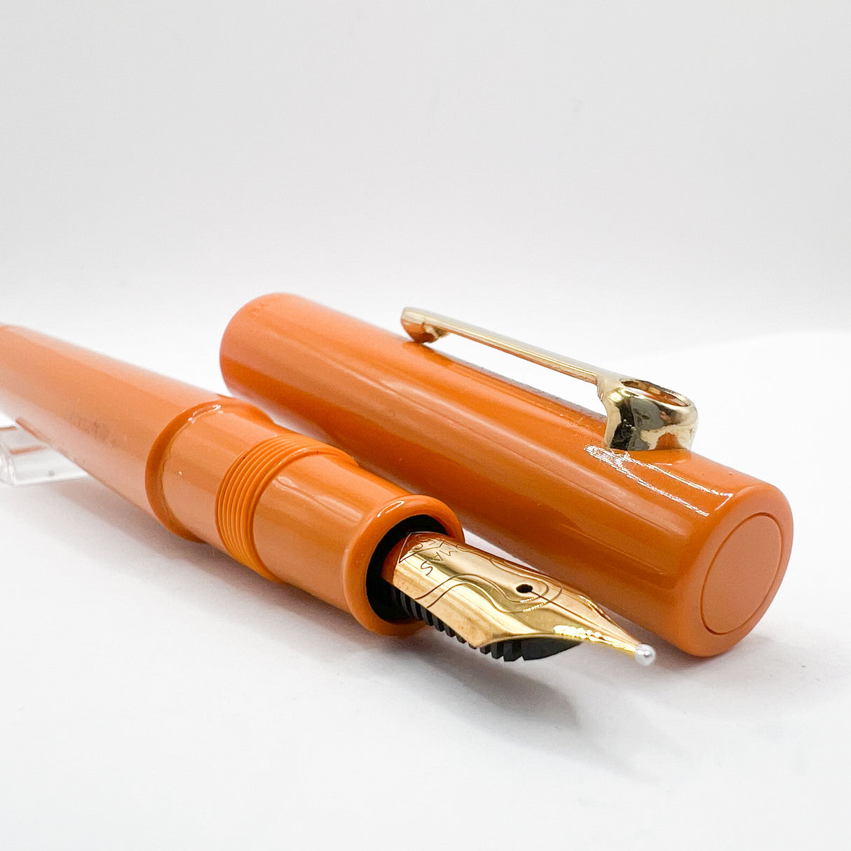 OMAS Tokyo Apricot Orange Vegetal Resin Fountain Pen - Medium 18kt Gold Nib