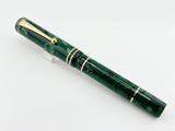 OMAS E.E. Ercolessi Marbled Green Celluloid Limited Edition Fountain Pen - Fine 18kt Gold Nib