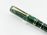 OMAS E.E. Ercolessi Marbled Green Celluloid Limited Edition Fountain Pen - Fine 18kt Gold Nib
