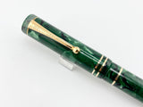 OMAS E.E. Ercolessi Marbled Green Celluloid Limited Edition Fountain Pen - Fine 18kt Gold Nib