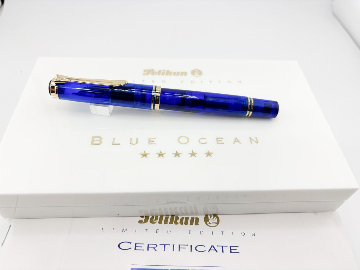 Pelikan Blue Ocean Limited Edition Fountain Pen - Fine 18kt Gold Nib