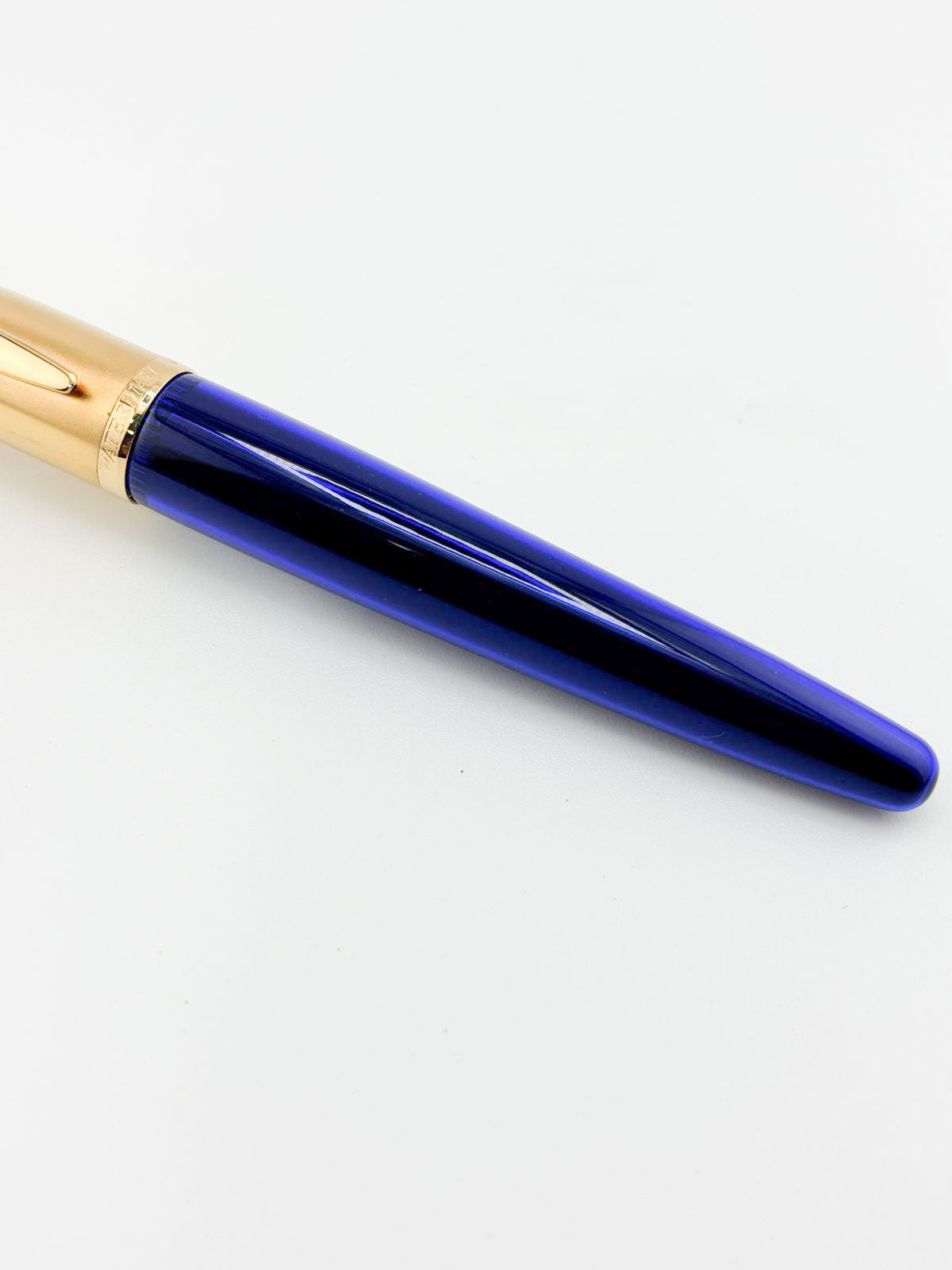 Waterman Edson Blue Translucent Fountain Pen - Medium 18kt Gold
