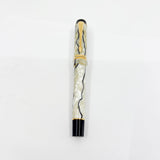 Parker Duofold Centennial (Largest Size) Black & Pearl Fountain Pen  - Fine 18kt Gold Nib