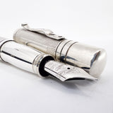 Yard-o-Led Sterling Silver Viceroy Grand Barley Fountain Pen  - Medium 18kt Gold Nib