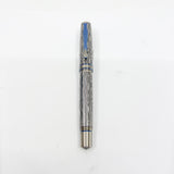 Grayson Tighe Odin's Eye Damascus Steel over Titanium Limited Edition Fountain Pen - Medium Tighe 18kt Gold Nib (2004) - RARE & VERY DESIRABLE!!