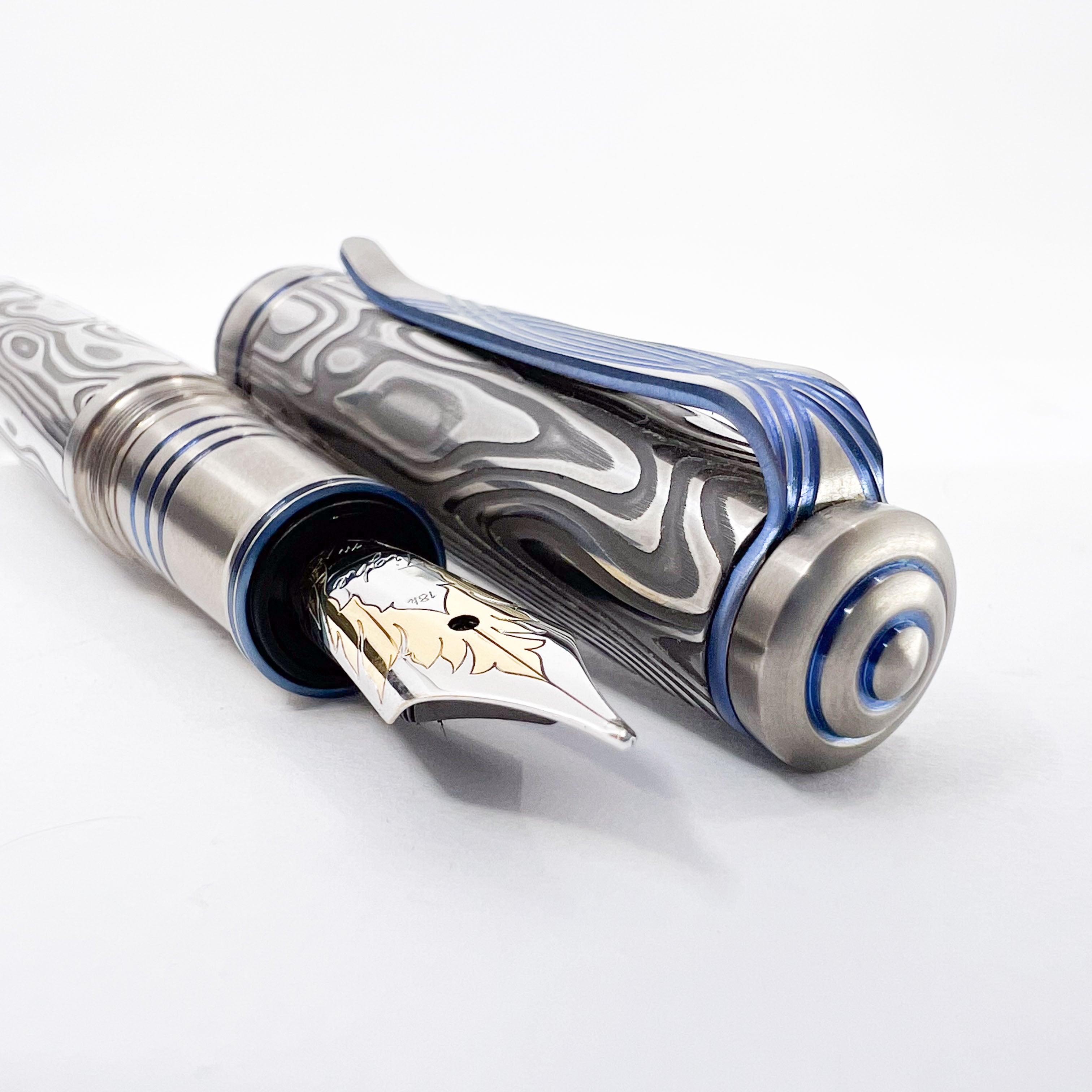 Grayson Tighe Odin's Eye Damascus Steel over Titanium Limited