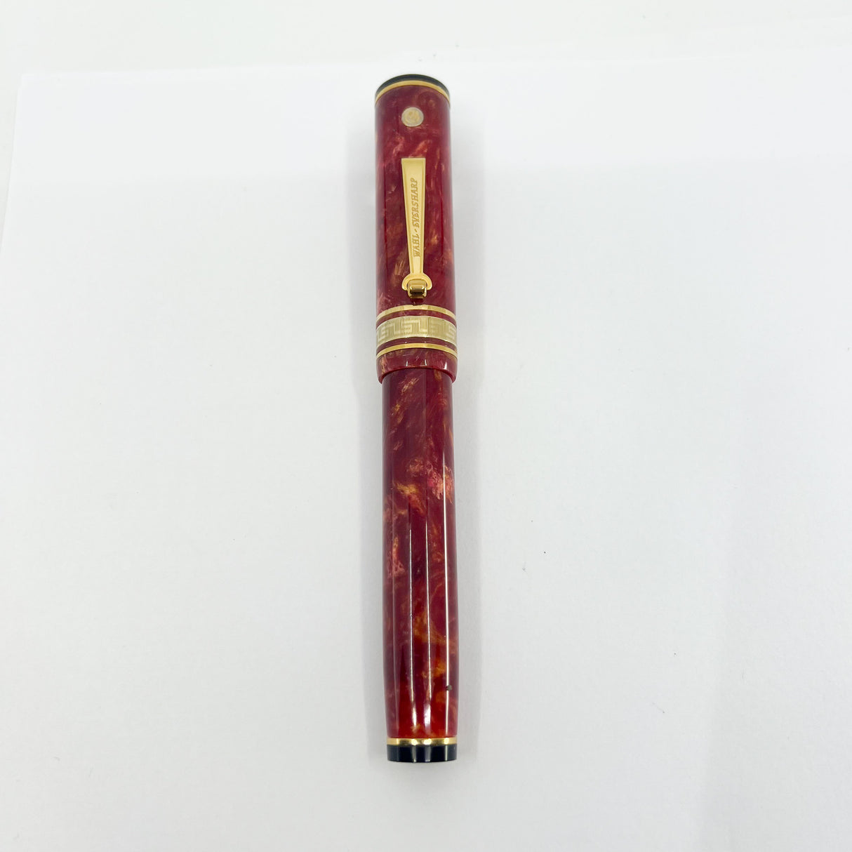 Wahl-Eversharp Decoband Oversize Red Cosmos Fountain Pen - Flexible Medium 14kt Gold Nib