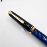 Pelikan Early R800 Blue Striped/Black Cap Rollerball