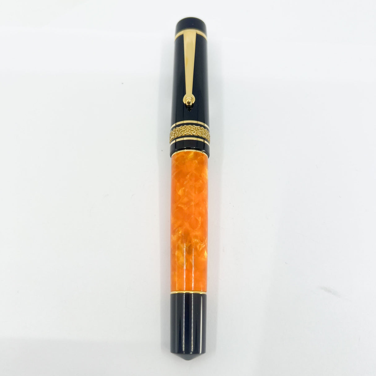 Maiora Mytho K Origine (Orange & Black) Fountain Pen   -  Medium 14kt Gold Nib