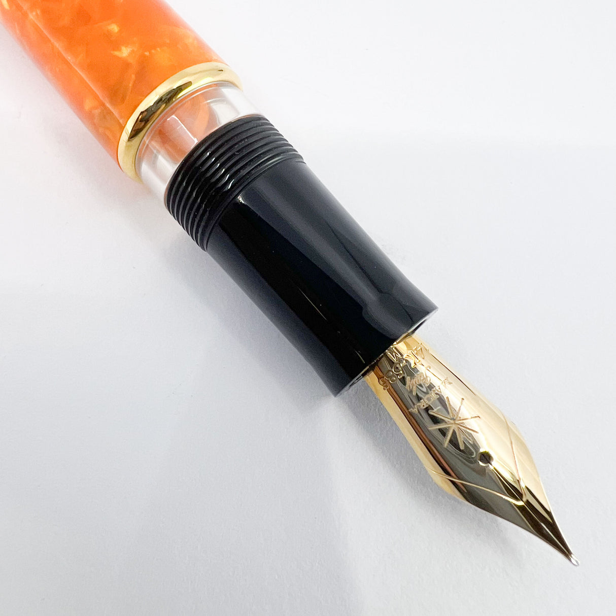 Maiora Mytho K Origine (Orange & Black) Fountain Pen   -  Medium 14kt Gold Nib