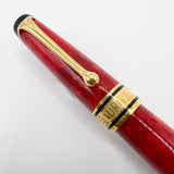 Aurora 75th Anniversary Optima Red Marble Auroloide Limited Edition Fountain Pen - Extra Fine 18kt Gold Nib