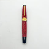Aurora 75th Anniversary Optima Red Marble Auroloide Limited Edition Fountain Pen - Extra Fine 18kt Gold Nib