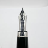 Cartier Pasha Black Resin & Platinum-Plated Trim Fountain Pen - Medium 18kt Gold Nib