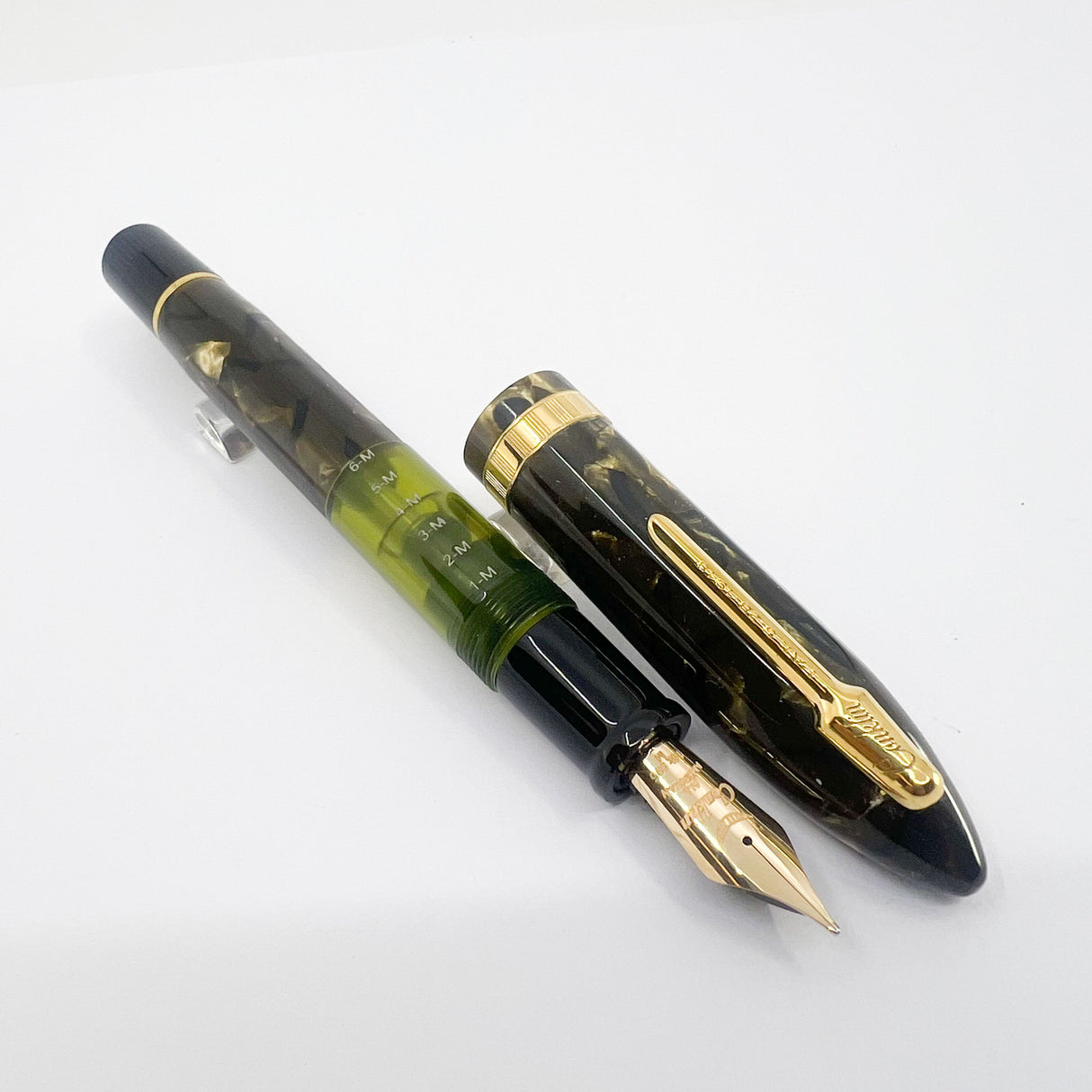 Conklin Nozac Green Saft Celluloid Fountain Pen – Legacy Collection Limited Edition - Flexible Medium 14kt Gold Nib
