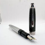 Montblanc Meisterstuck LeGrand Solitaire Carbon Steel #146 Fountain Pen - Medium 18kt Gold Nib