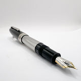 Montblanc Meisterstuck LeGrand Solitaire Carbon Steel #146 Fountain Pen - Medium 18kt Gold Nib