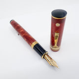 Wahl-Eversharp Decoband Oversize Red Cosmos Fountain Pen - Flexible Medium 14kt Gold Nib