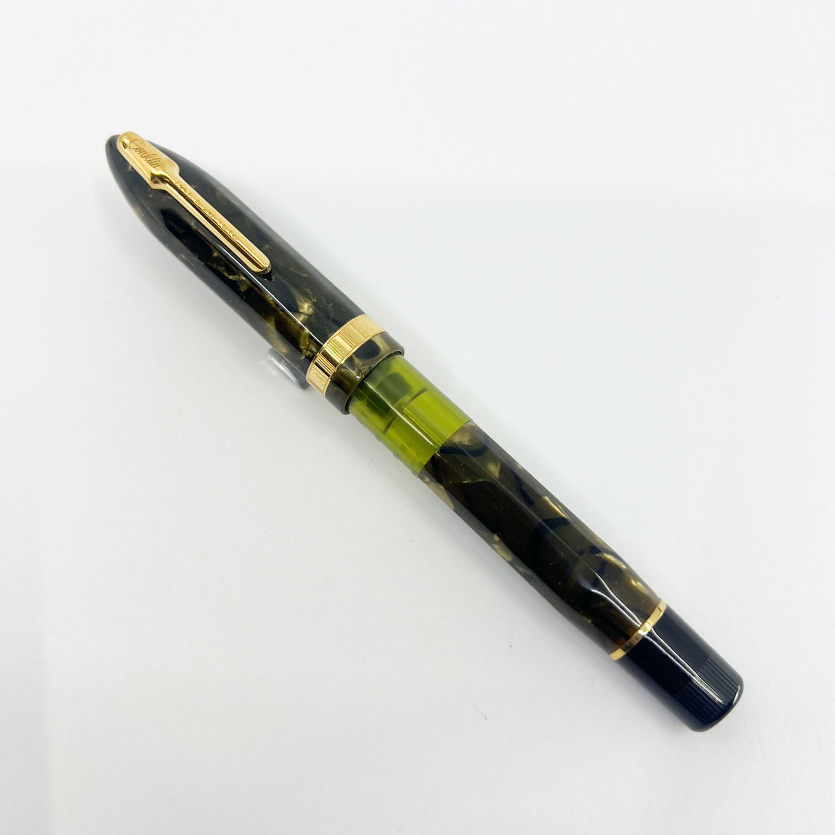 Conklin Nozac Green Saft Celluloid Fountain Pen – Legacy Collection Limited Edition - Flexible Medium 14kt Gold Nib